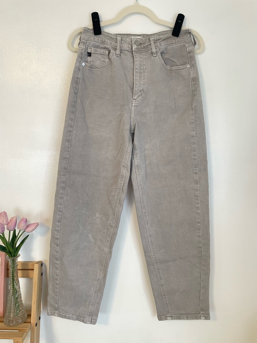 KanCan Sonya High Rise Slim Balloon light grey denim jeans size 5